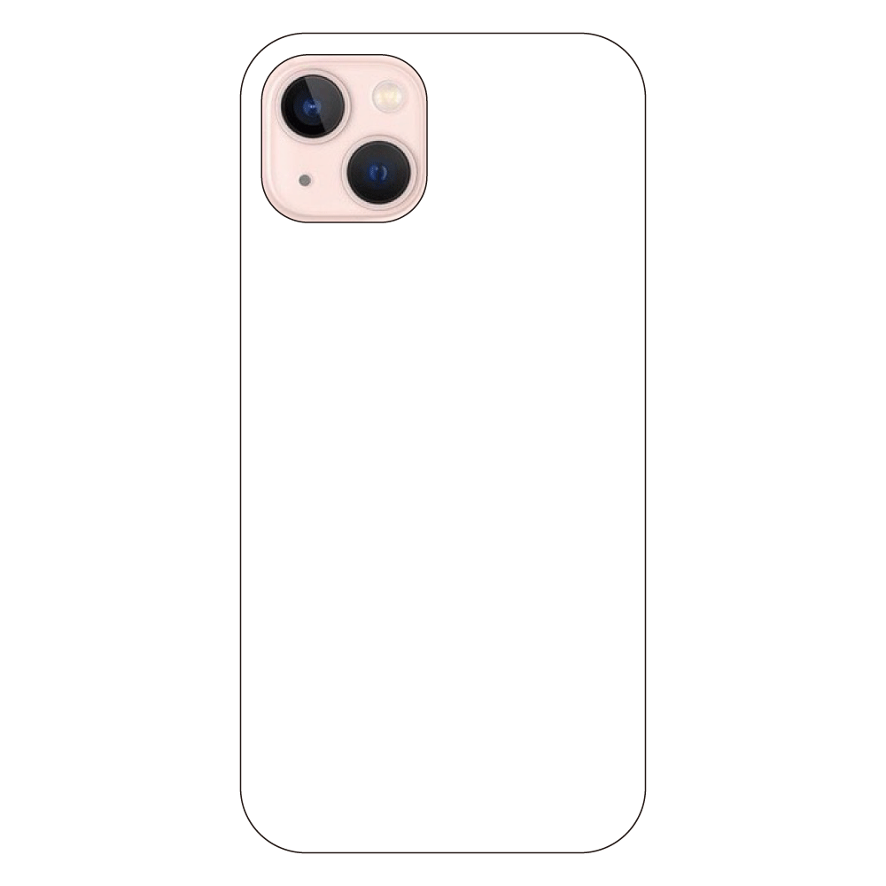 iPhone 13 ケース, (白)(表面のみ印刷)